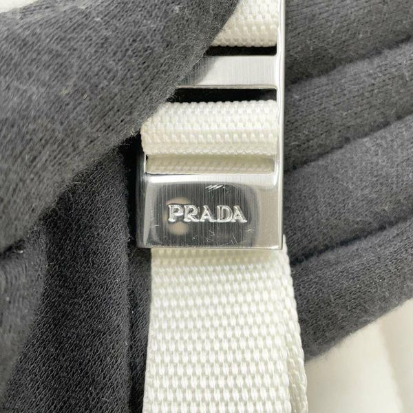 プラダ リュック シニョープリント ナイロン 1BZ072 PRADA バックパック ピーター・デ・ポッター 白