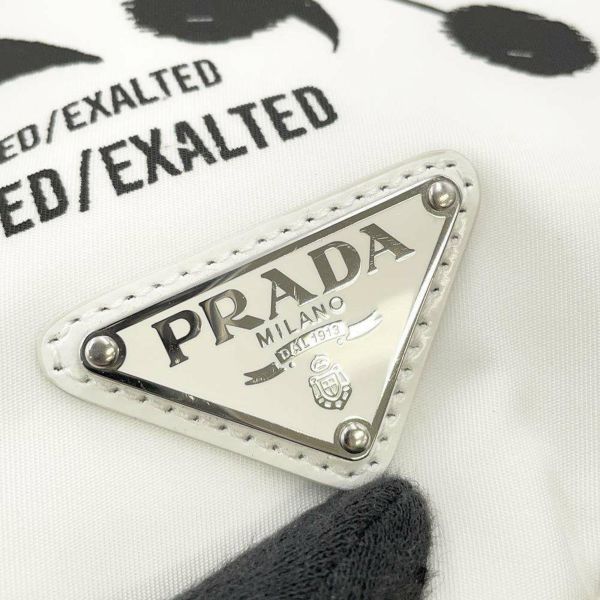 プラダ リュック シニョープリント ナイロン 1BZ072 PRADA バックパック ピーター・デ・ポッター 白