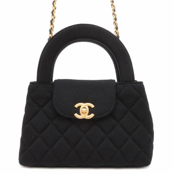 シャネル ハンドバッグ ミニ マトラッセ ココマーク ファブリック AS4416 CHANEL 2wayショルダーバッグ 黒