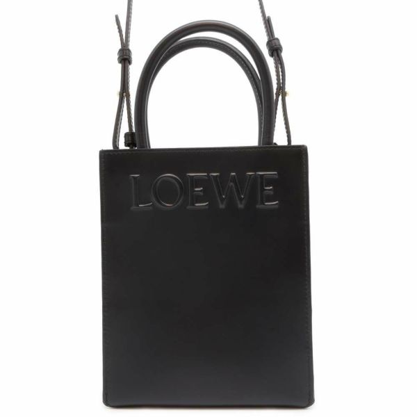 ロエベ ハンドバッグ スタンダード A5 レザー A933S30X01 LOEWE 2wayショルダーバッグ 黒