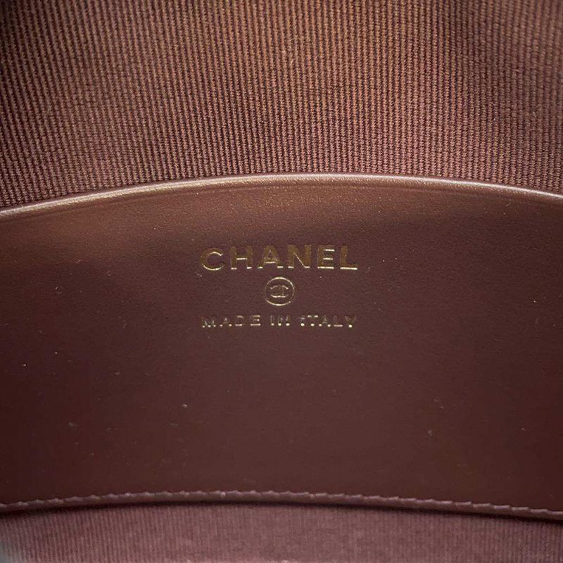 シャネル チェーンショルダーバッグ マトラッセ ココマーク ラムスキン AP3998 CHANEL バッグ ポシェット 黒