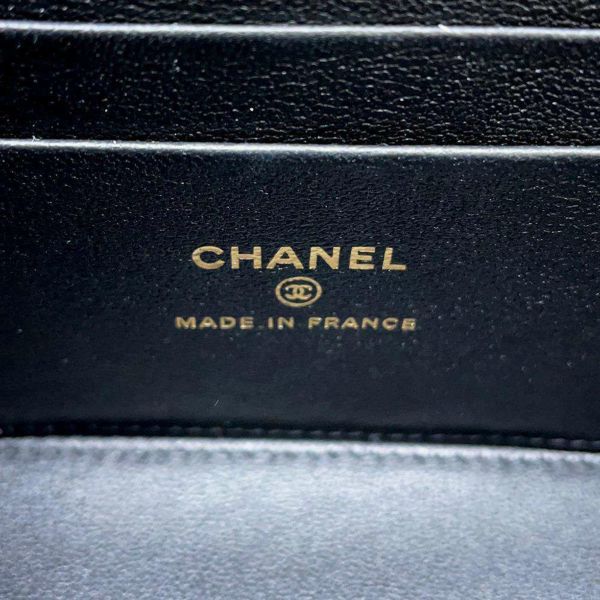 シャネル チェーンショルダーバッグ マトラッセ ココマーク ヴァニティケース ラムスキン AP2199 CHANEL 黒