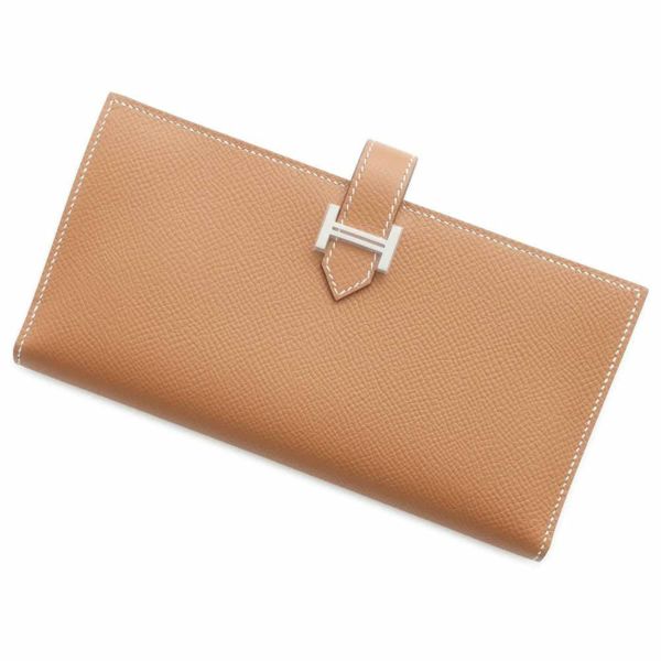 エルメス 長財布 ベアンスフレ ゴールド/シルバー金具 ヴォーエプソン B刻印 HERMES 財布 | 中古・新品ブランド販売ギャラリーレア公式通販