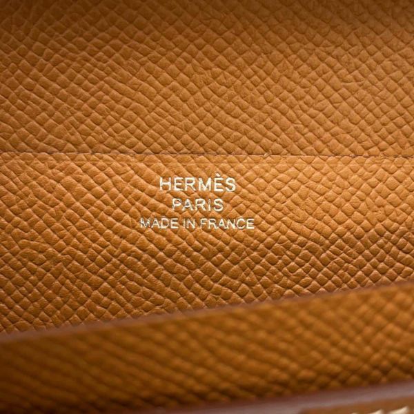 エルメス 長財布 ベアンスフレ ゴールド/シルバー金具 ヴォーエプソン B刻印 HERMES 財布