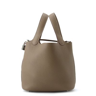 エルメス ハンドバッグ ピコタンロックPM エトゥープ/シルバー金具