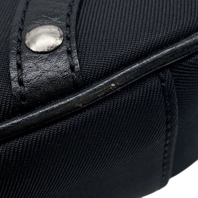 バーバリー ショルダーバッグ チェック キャンバス レザー BURBERRY バッグ 黒