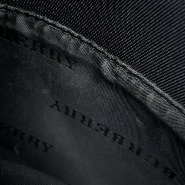 バーバリー ショルダーバッグ チェック キャンバス レザー BURBERRY バッグ 黒