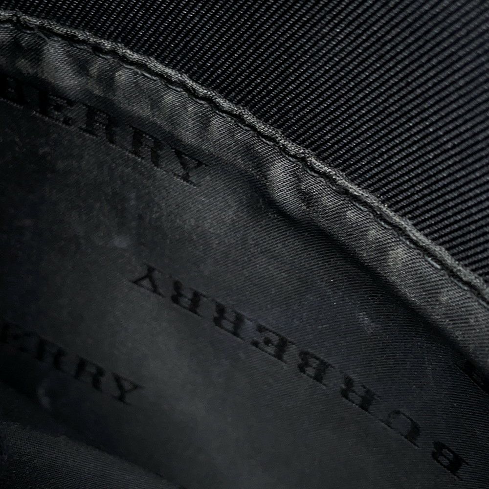 バーバリー ショルダーバッグ チェック キャンバス レザー BURBERRY バッグ 黒