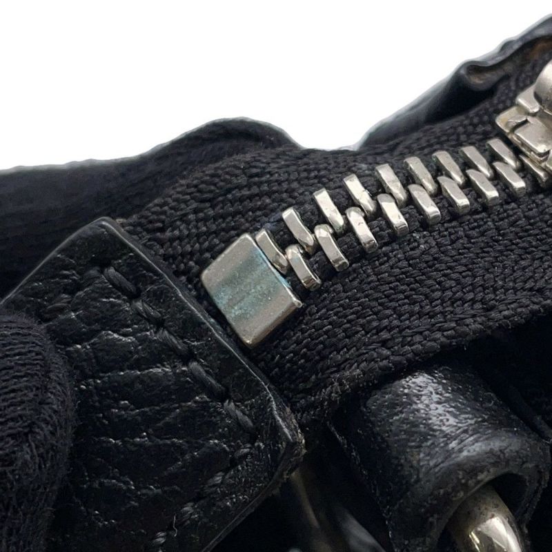 バーバリー ショルダーバッグ チェック キャンバス レザー BURBERRY バッグ 黒