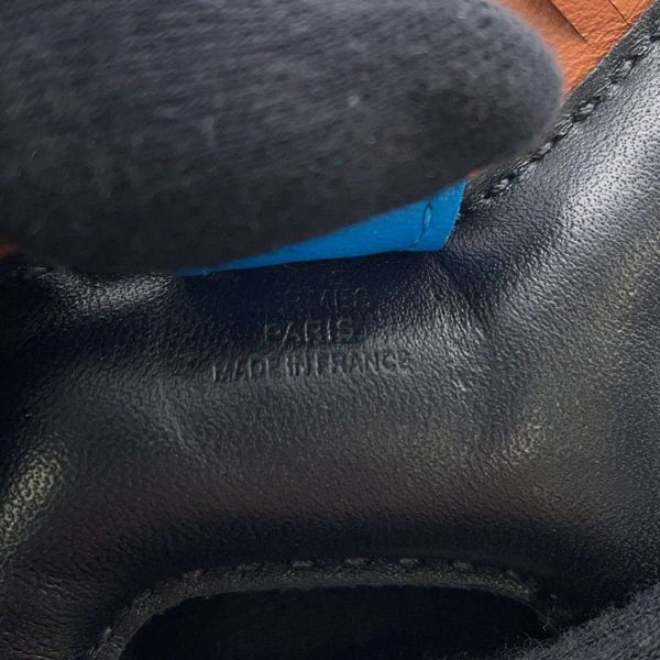 エルメス バッグチャーム ロデオPM ブラック/ゴールド/ブルーザンジバル ラムスキン Y刻印 黒