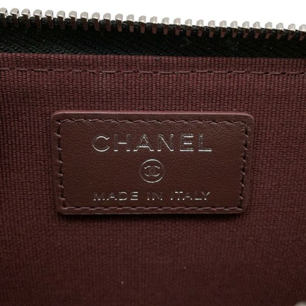 シャネル コインケース マトラッセ ココマーク キャビアスキン AP3179 フラグメント カードケース 黒