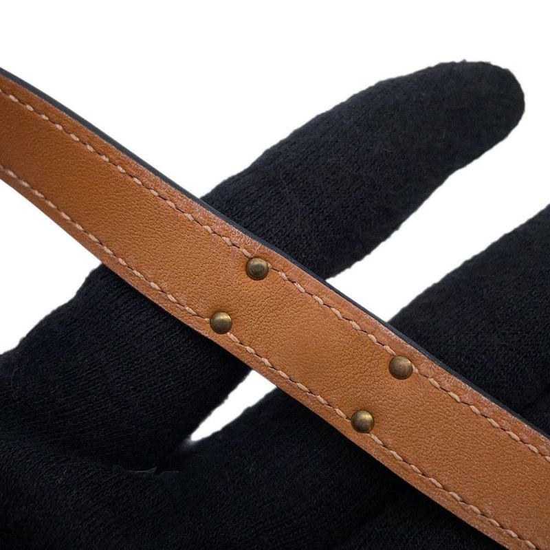 エルメス ブレスレット ケリー ドゥブルトゥール ブラック/ピンクゴールド金具 ボックスカーフ B刻印 黒