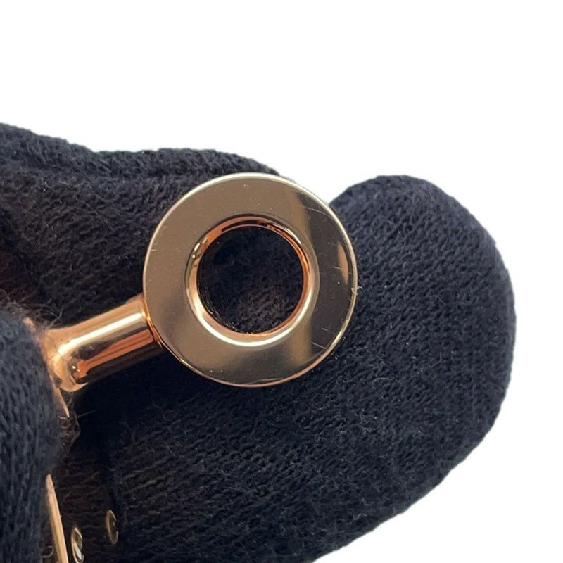 エルメス ブレスレット ケリー ドゥブルトゥール ブラック/ピンクゴールド金具 ボックスカーフ B刻印 黒