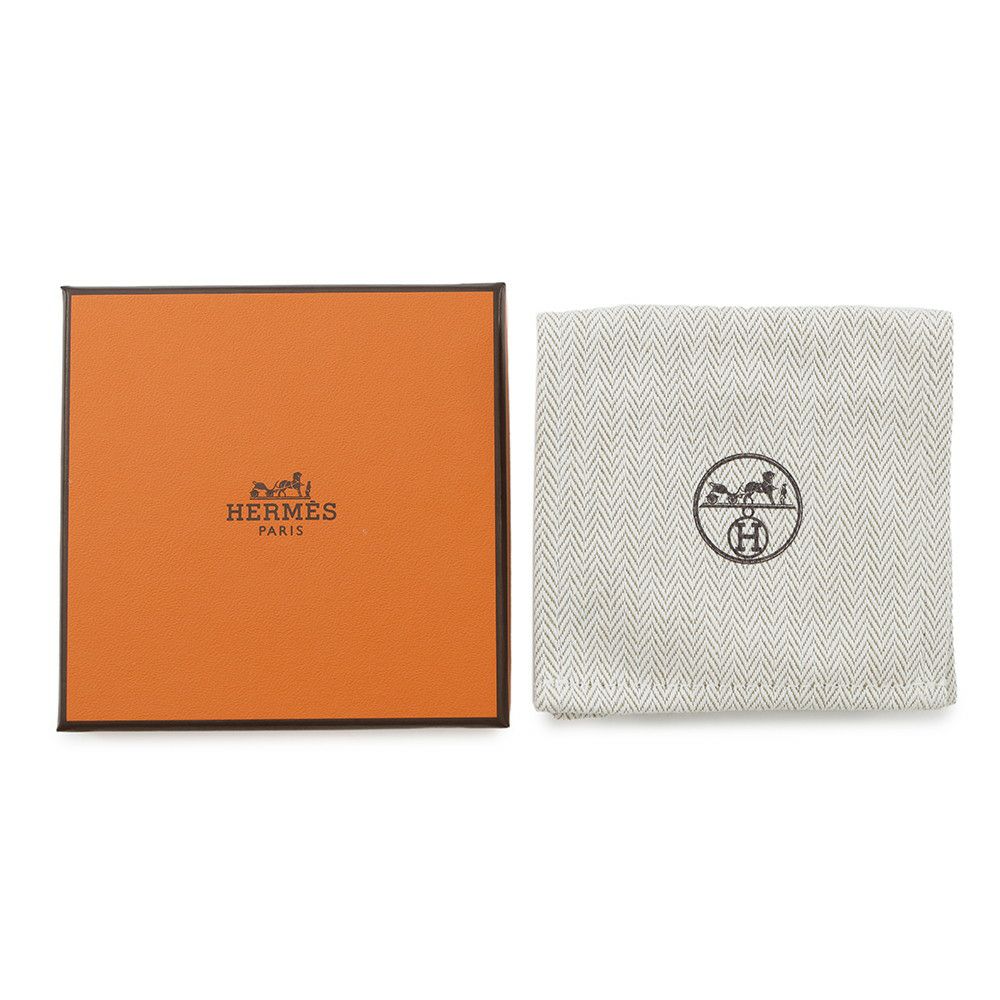 エルメス ブレスレット ケリー ドゥブルトゥール ブラック/ピンクゴールド金具 ボックスカーフ B刻印 黒