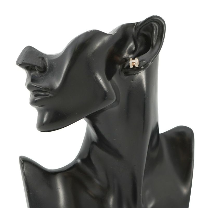 エルメス ピアス ミニ・ポップアッシュ マロングラッセ/ピンクゴールド金具 Hモチーフ HERMES Pop H ポップH