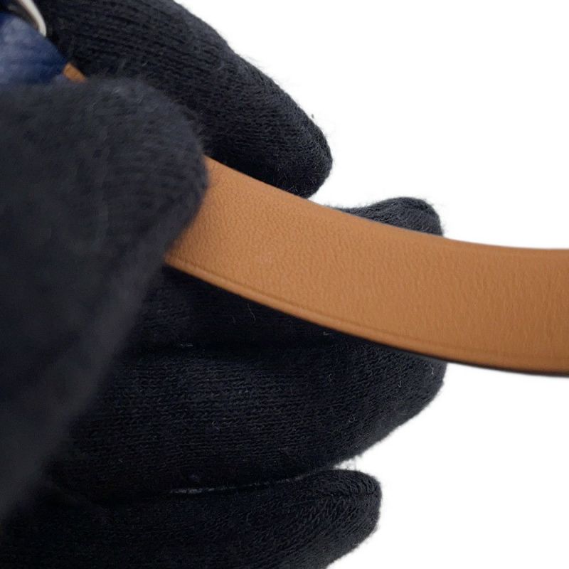 エルメス ブレスレット トゥナイト ネイビー/シルバー金具 エプソン B刻印 サイズT5 HERMES メンズ アクセサリー