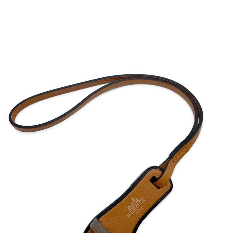 エルメス バッグチャーム オラン・ナノ エトゥープ/ナチュラルサブレ/ブラック エプソン HERMES チャーム