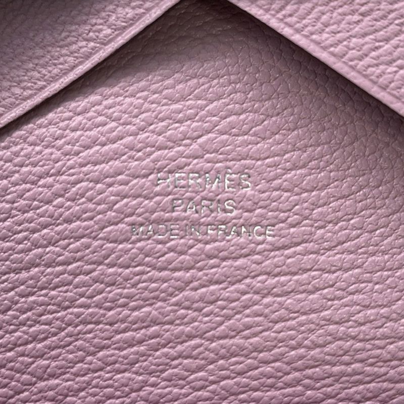 エルメス コインケース カルヴィ デュオ モーヴシルベストル/シルバー金具 シェブルミゾル U刻印 財布 シェーブル