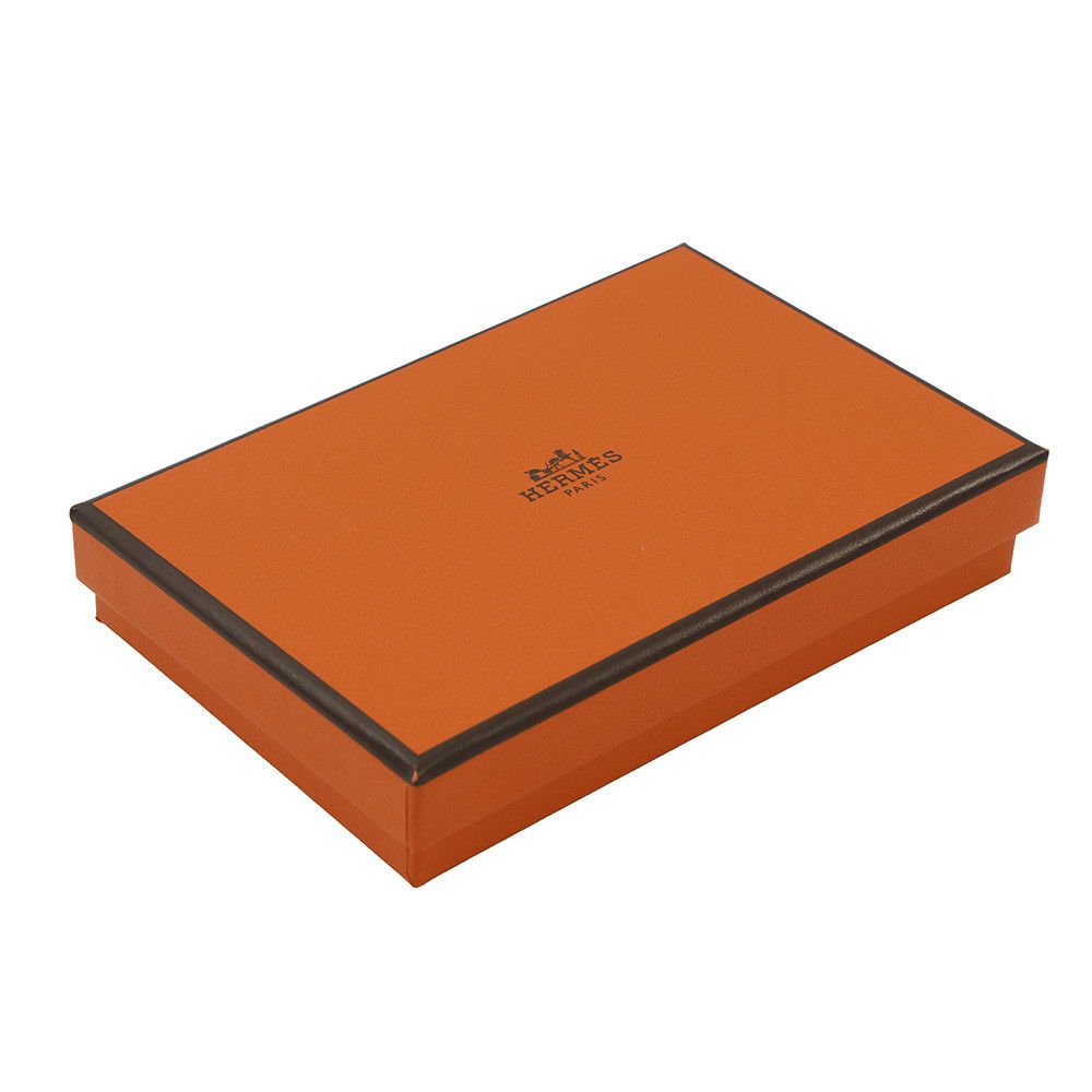 エルメス コインケース カルヴィ デュオ モーヴシルベストル/シルバー金具 シェブルミゾル U刻印 財布 シェーブル