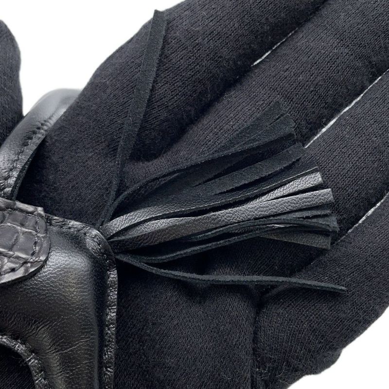 エルメス バッグチャーム ロデオ PM タッチ ブラック ラムスキン/アリゲータマット Z刻印 黒