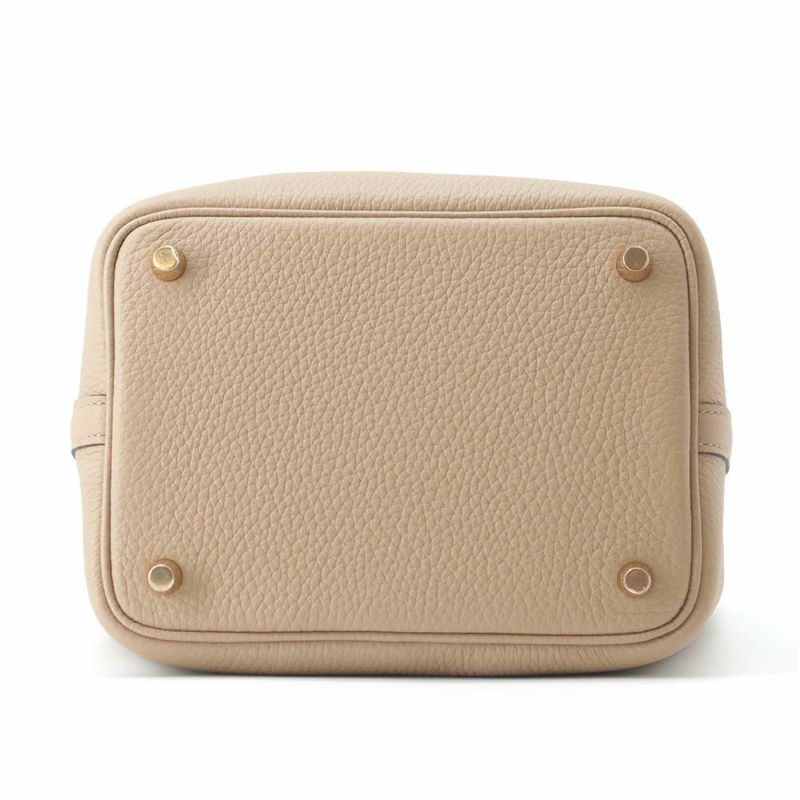 エルメス ハンドバッグ ピコタンロックPM ベージュマルファ/ゴールド金具 トリヨンクレマンス W刻印
