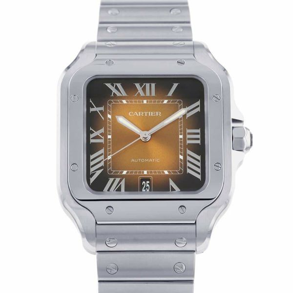 カルティエ サントス ドゥ カルティエ LM WSSA0064 Cartier 腕時計 ブラウン文字盤