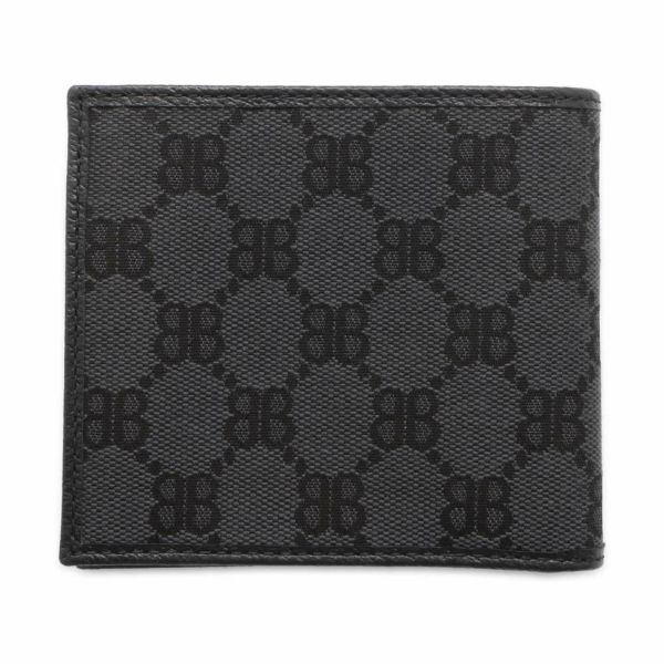 バレンシアガ 二つ折り財布 グッチコラボ ザ ハッカー プロジェクト 680430 BALENCIAGA GUCCI 財布 黒