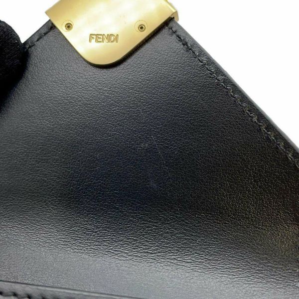 フェンディ 三つ折り財布 FFダイヤモンド レザー 8M0480 FENDI 財布 黒