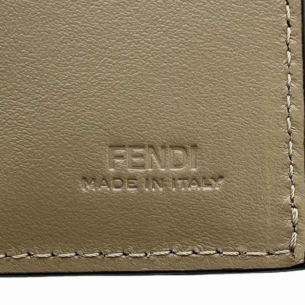 フェンディ 二つ折り財布 エフイズフェンディ 8M0387 FENDI 財布 折りたたみ ベージュ