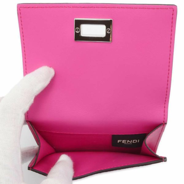 フェンディ 二つ折り財布 ピーカブー セレリア コンパクトウォレット レザー 8M0438 FENDI 財布