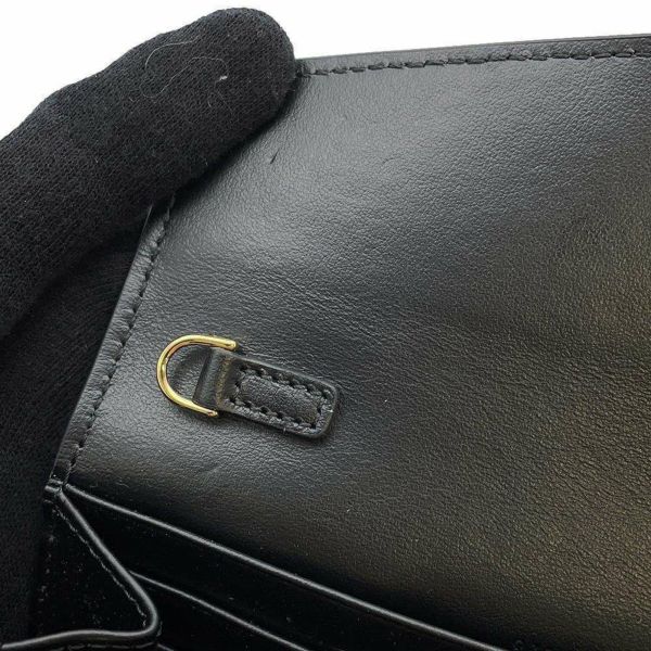 フェンディ チェーンウォレット FFダイヤモンド  レザー 8M0365 FENDI 長財布 黒