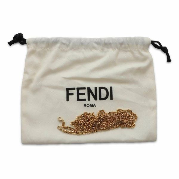 フェンディ チェーンウォレット FFダイヤモンド  レザー 8M0365 FENDI 長財布 黒