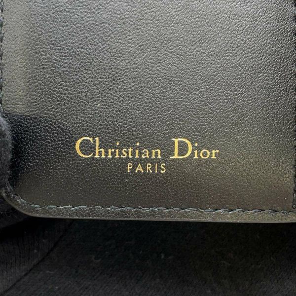 クリスチャン・ディオール 三つ折り財布 サドル ミディアム ウォレット Christian Dior 財布 黒