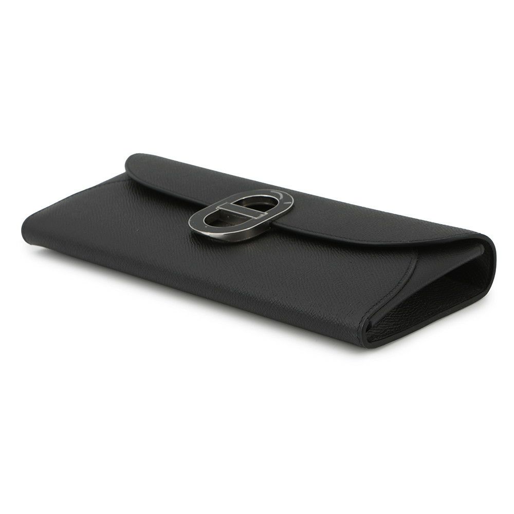 エルメス 長財布 シェーヌダンクル マイヨン トゥーゴー ブラック/ブラック金具 エプソン W刻印 エルメス 財布 黒