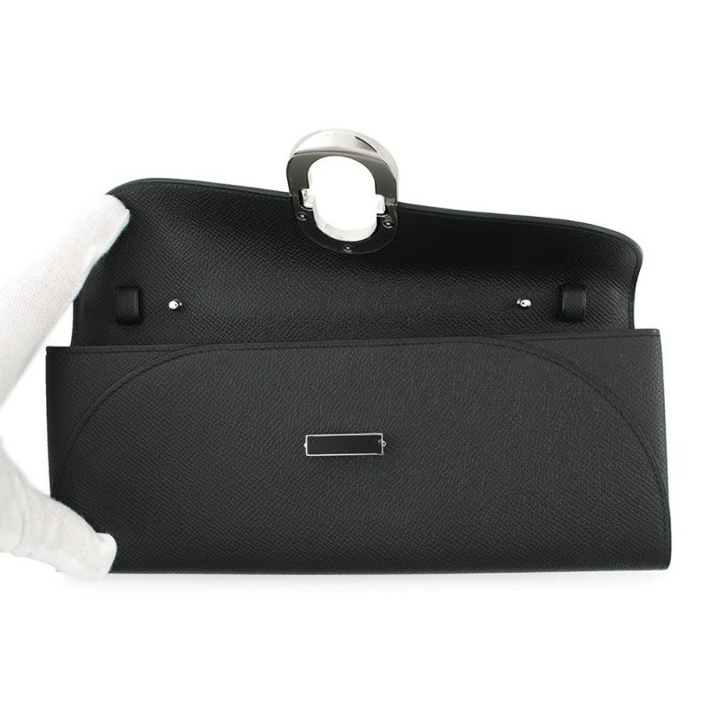 エルメス 長財布 シェーヌダンクル マイヨン トゥーゴー ブラック/ブラック金具 エプソン W刻印 エルメス 財布 黒