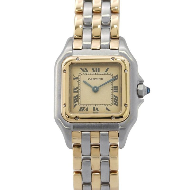 カルティエ パンテール 3ロウ SM Cartier 腕時計 アイボリー文字盤 クォーツ