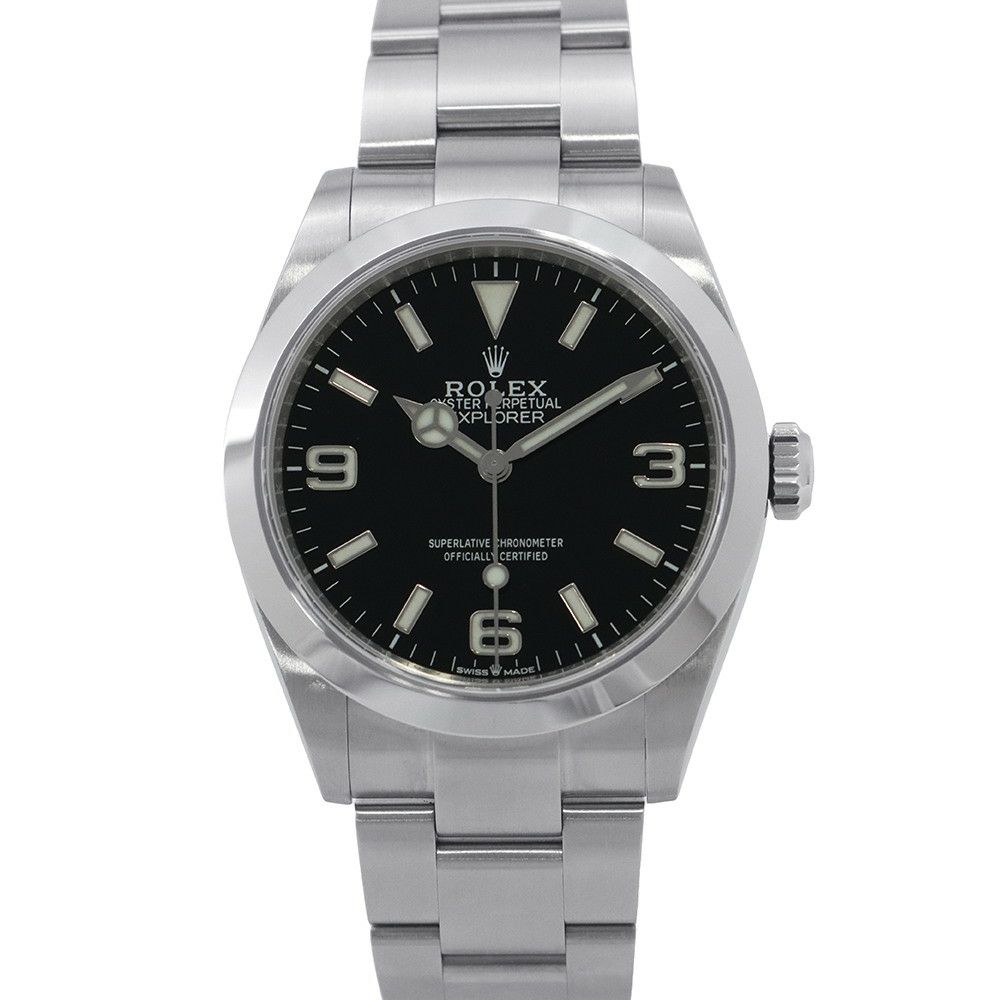 ロレックス エクスプローラー1 40 ランダムシリアル ルーレット 224270 ROLEX 腕時計 黒文字盤