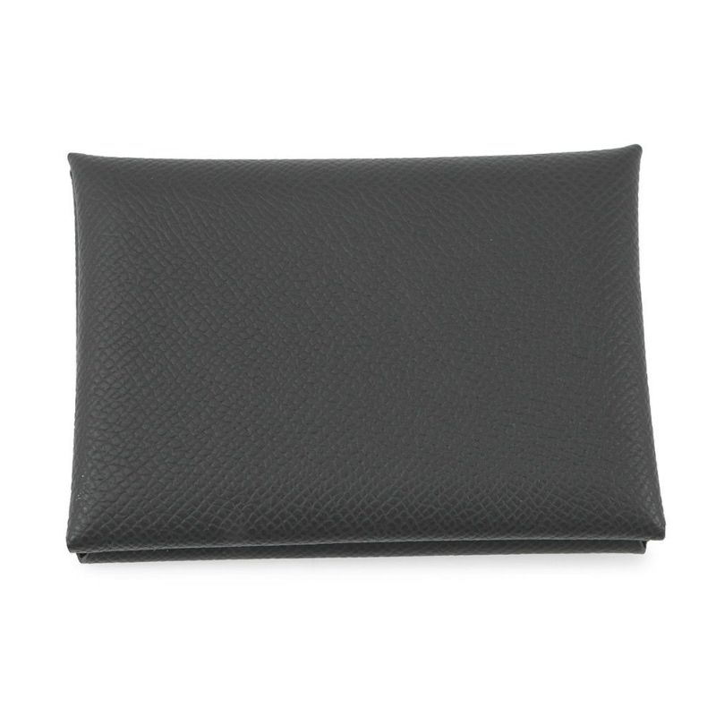 エルメス コインケース カルヴィ デュオ ヴェールマングローブ/シルバー金具 エプソン W刻印 財布