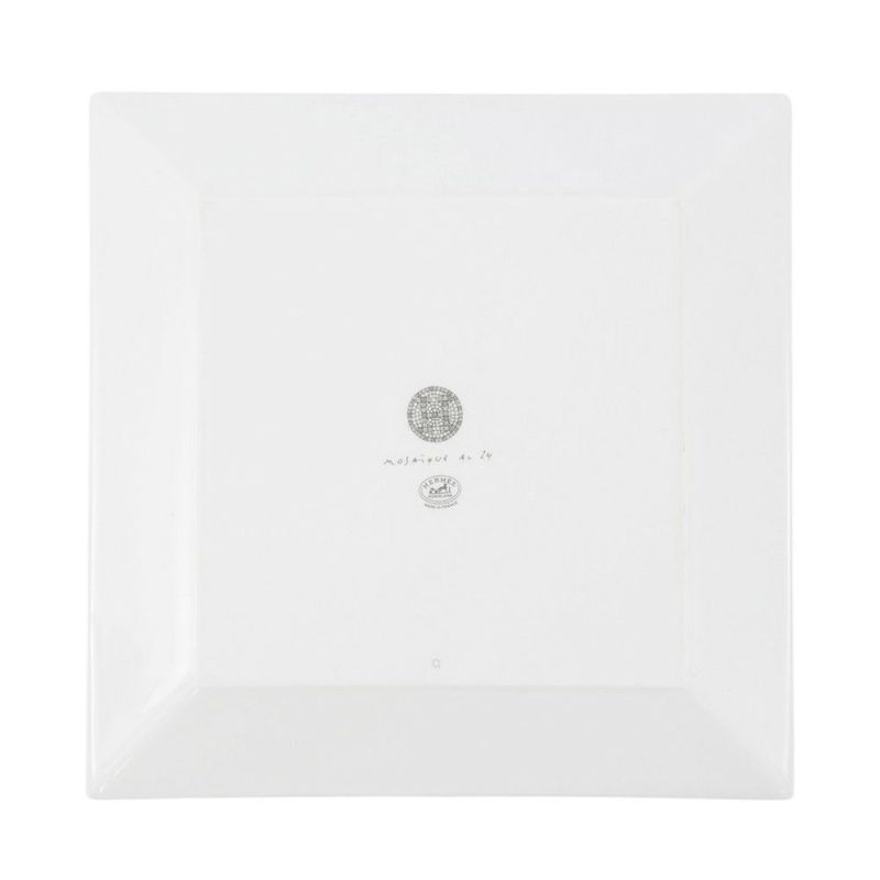 エルメス プレート ポーセリン モザイク 24 プラチナ ヴァンキャトル HERMES 食器 皿 トレー