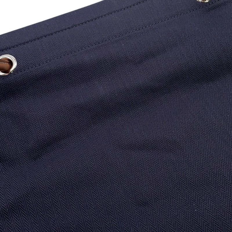 エルメス ショルダーバッグ サック アリーヌMM ブルーインディゴ/ゴールド/シルバー金具 トワルシェブロン K刻印