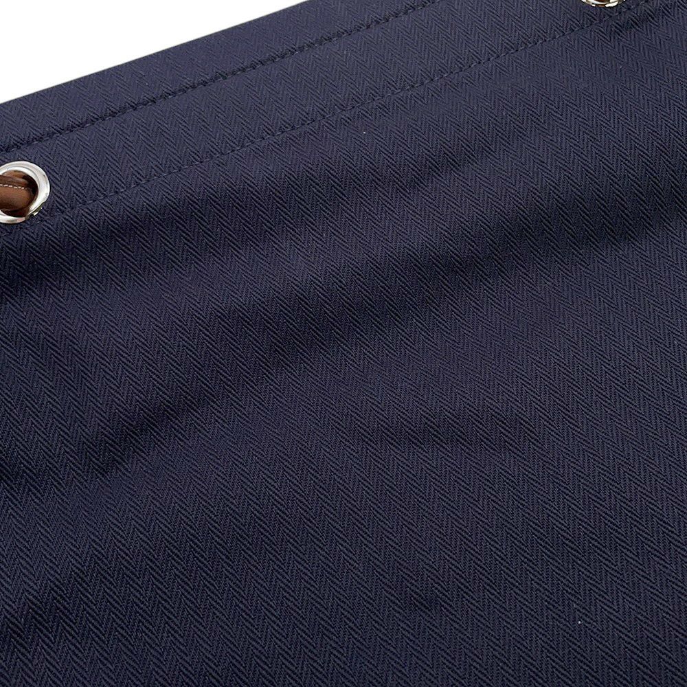 エルメス ショルダーバッグ サック アリーヌMM ブルーインディゴ/ゴールド/シルバー金具 トワルシェブロン K刻印