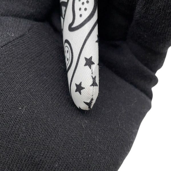 エルメス カチューシャ ジナ ジグザグ シルク HERMES ヘアアクセサリー 白 黒