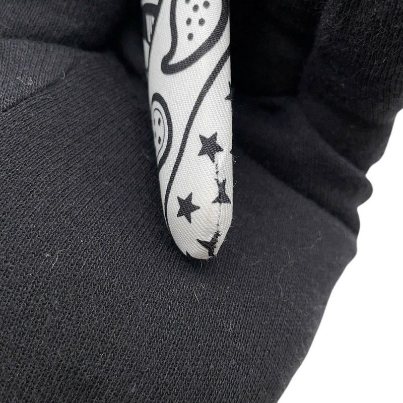 エルメス カチューシャ ジナ ジグザグ シルク HERMES ヘアアクセサリー 白 黒