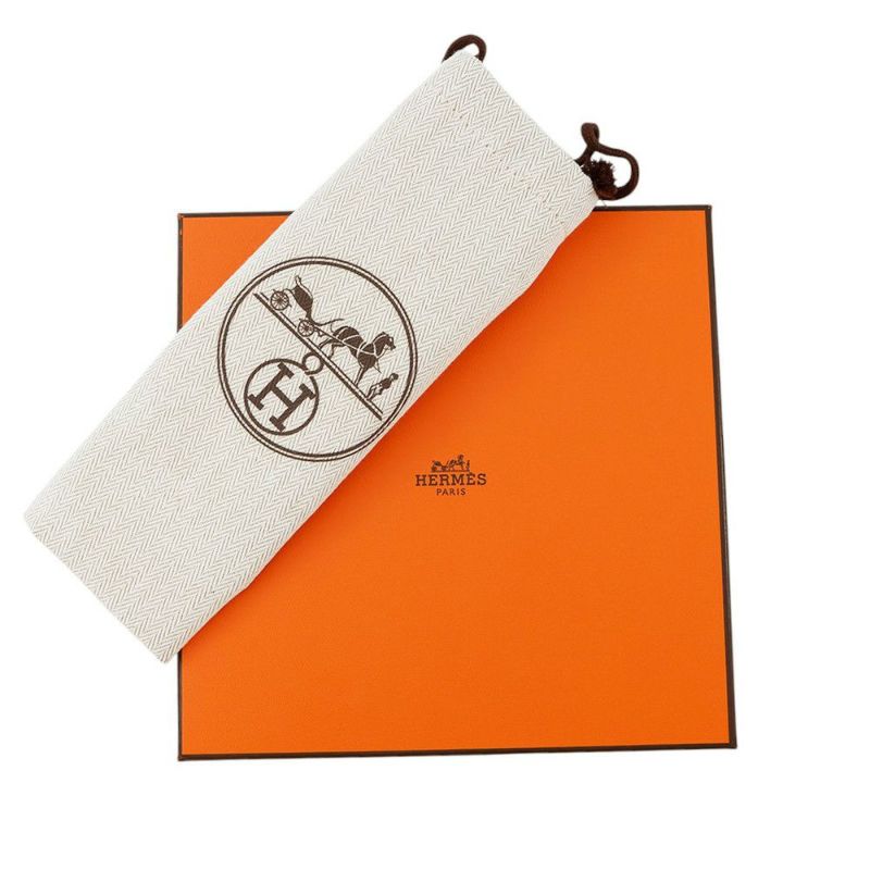 エルメス カチューシャ ジナ ジグザグ シルク HERMES ヘアアクセサリー 白 黒