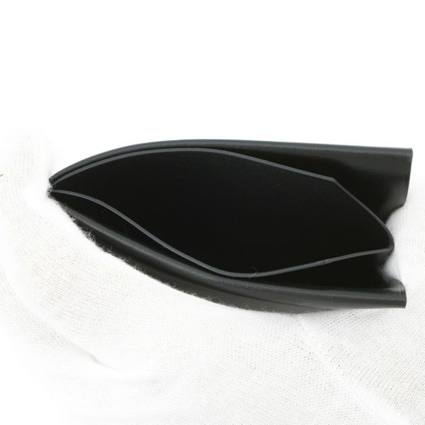 エルメス カードケース Hセリエ ブラック ボックスカーフ W刻印 HERMES カード 黒