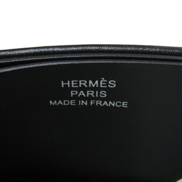 エルメス カードケース Hセリエ ブラック ボックスカーフ W刻印 HERMES カード 黒