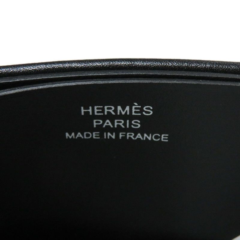 エルメス カードケース Hセリエ ブラック ボックスカーフ W刻印 HERMES カード 黒