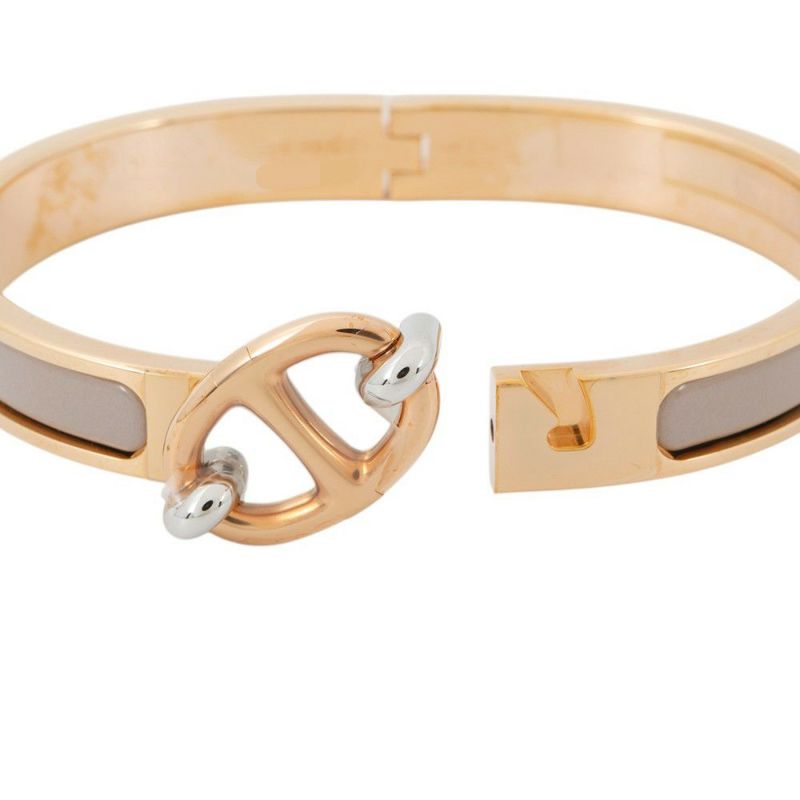 エルメス ブレスレット シェーヌダンクル ミニクリック PM マロングラッセ/ピンクゴールド金具