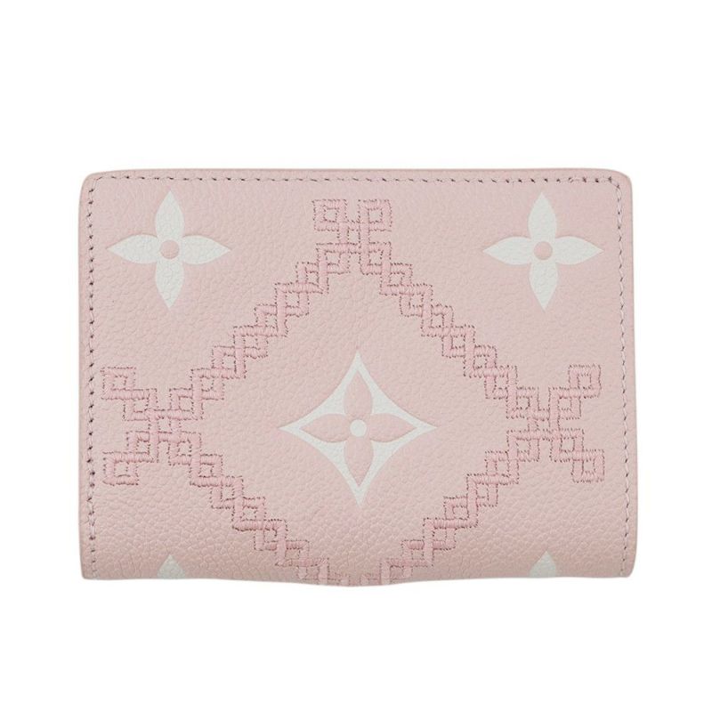 ルイヴィトン 二つ折り財布 モノグラム・アンプラント ブロデリー ポルトフォイユ・クレア M81212 LOUIS VUITTON