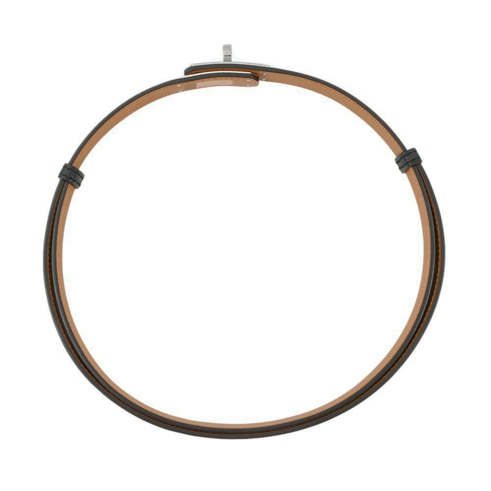 エルメス ケリーベルト ブラック/シルバー金具 エプソン B刻印 HERMES 黒